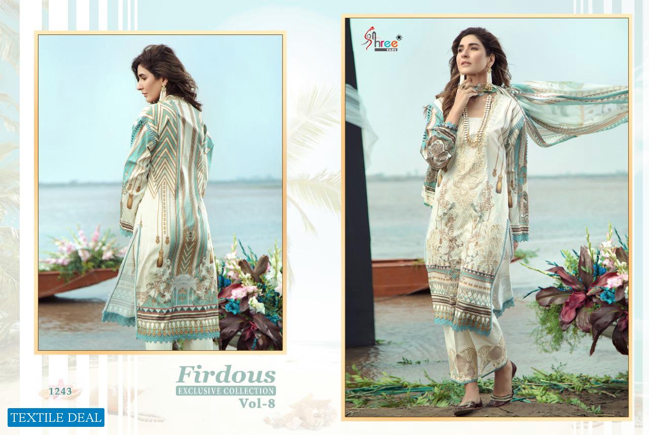 Shree Fab Firdous Exclusive Collection Vol-8 Wholesale Pakistani Concept Suits