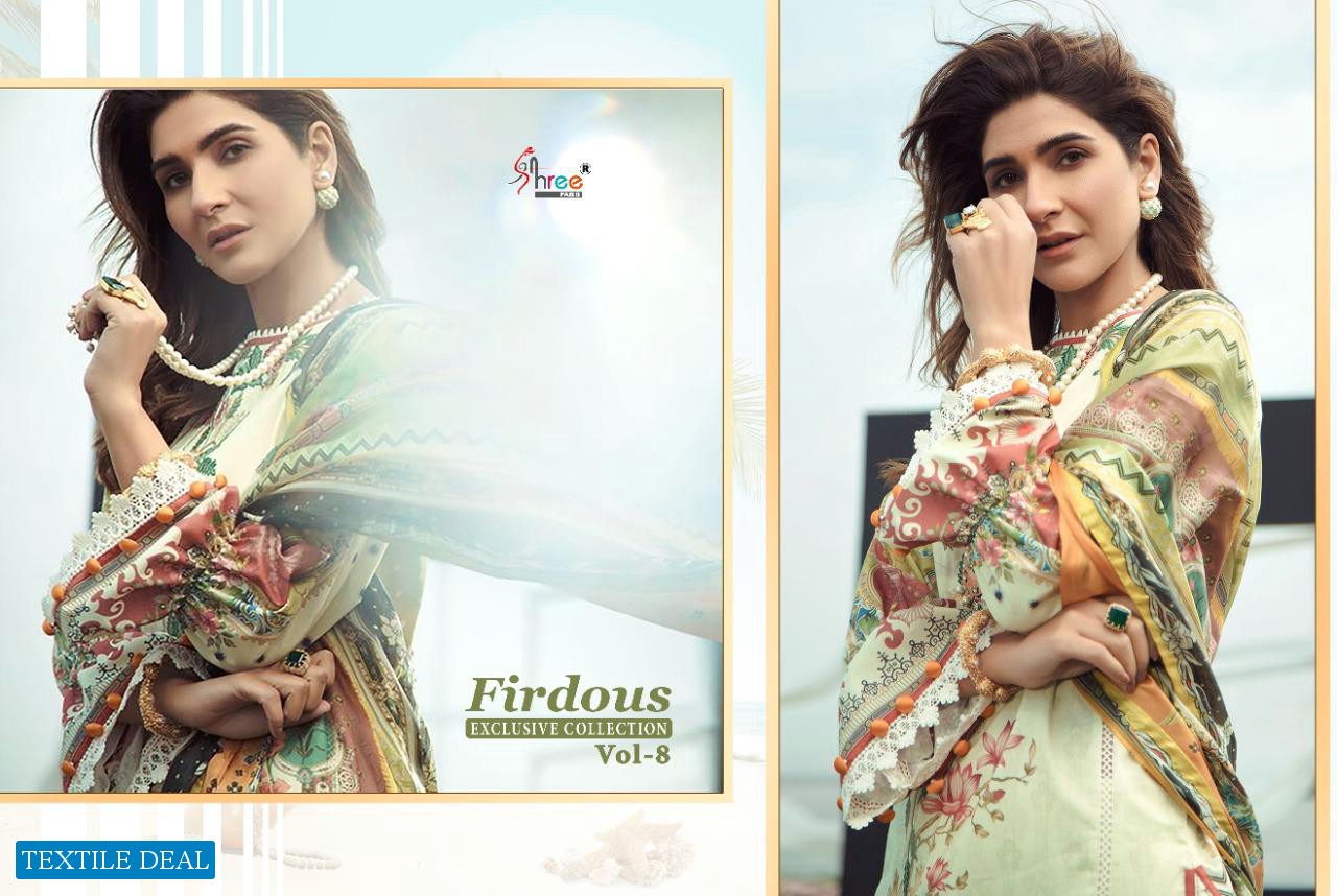 Shree Fab Firdous Exclusive Collection Vol-8 Wholesale Pakistani Concept Suits