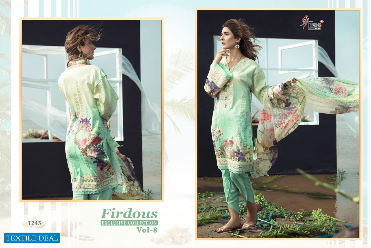 Shree Fab Firdous Exclusive Collection Vol-8 Wholesale Pakistani Concept Suits