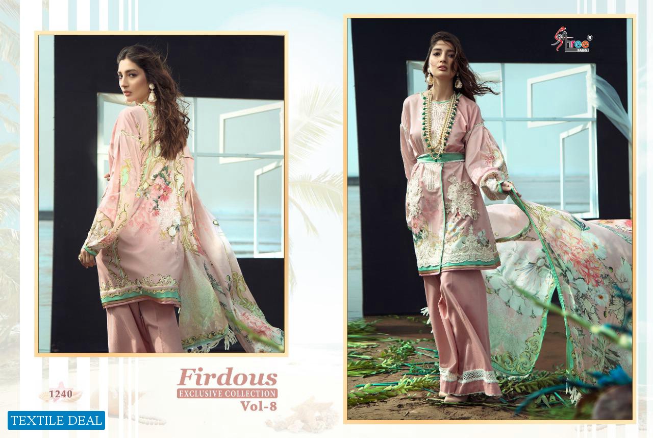 Shree Fab Firdous Exclusive Collection Vol-8 Wholesale Pakistani Concept Suits
