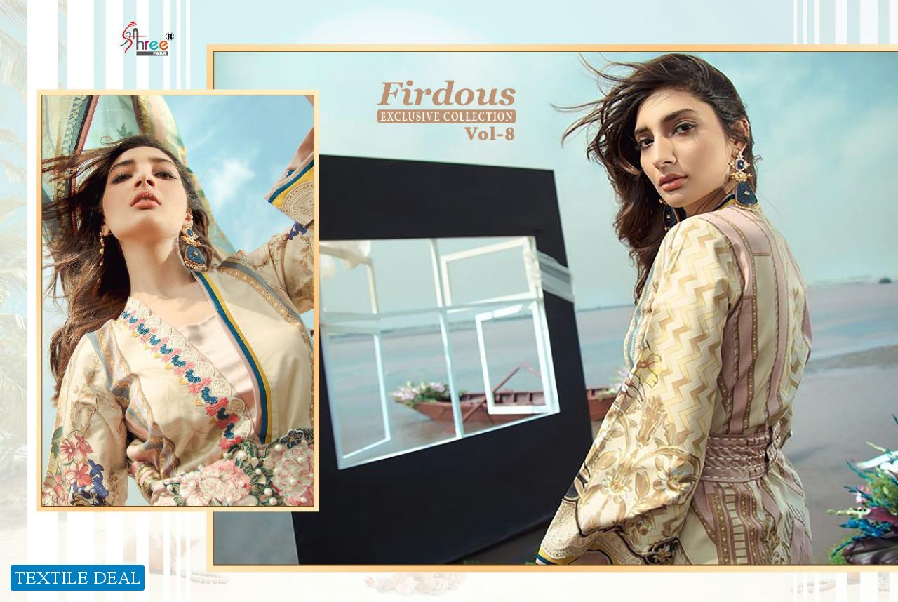 Shree Fab Firdous Exclusive Collection Vol-8 Wholesale Pakistani Concept Suits