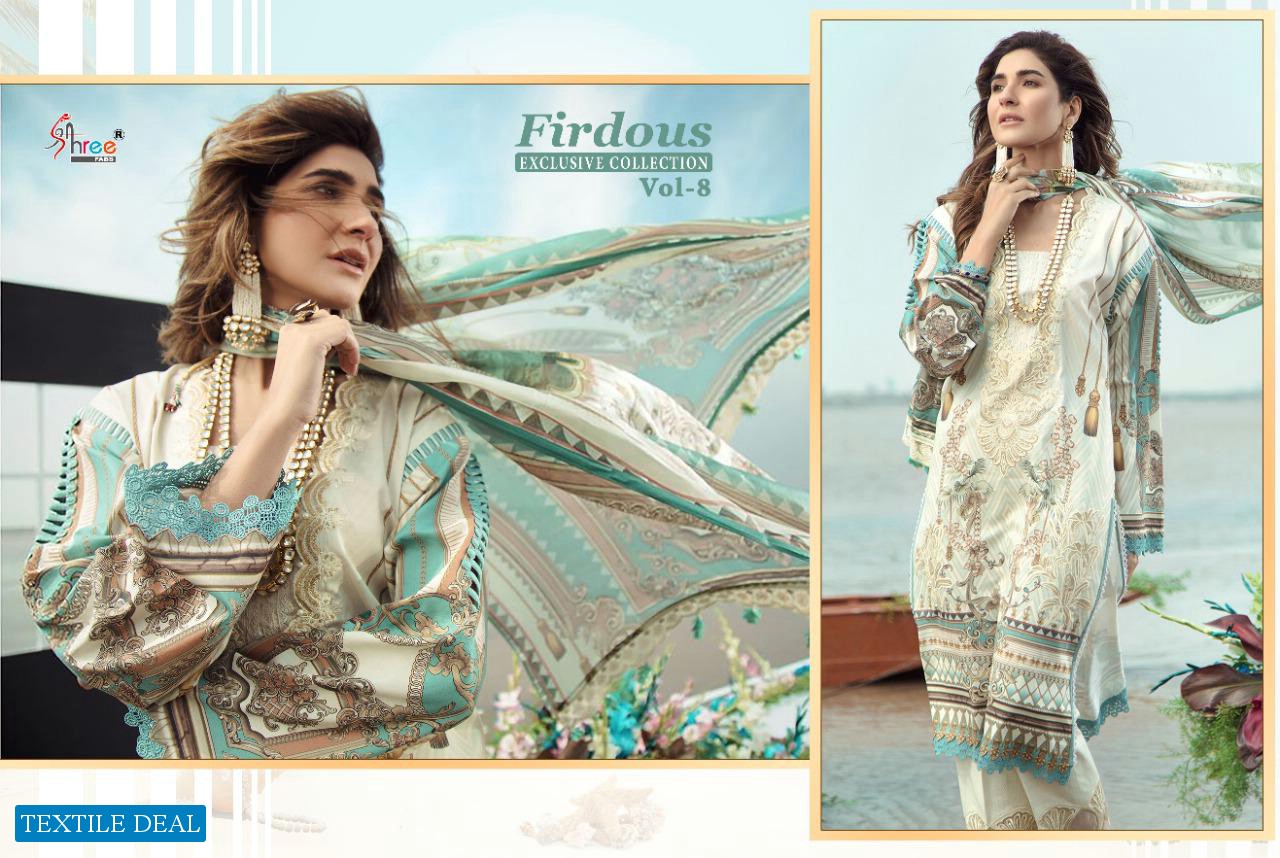Shree Fab Firdous Exclusive Collection Vol-8 Wholesale Pakistani Concept Suits
