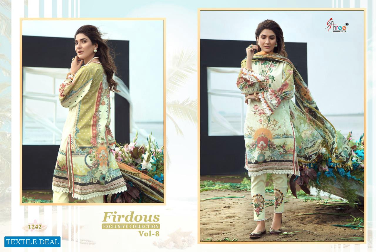Shree Fab Firdous Exclusive Collection Vol-8 Wholesale Pakistani Concept Suits