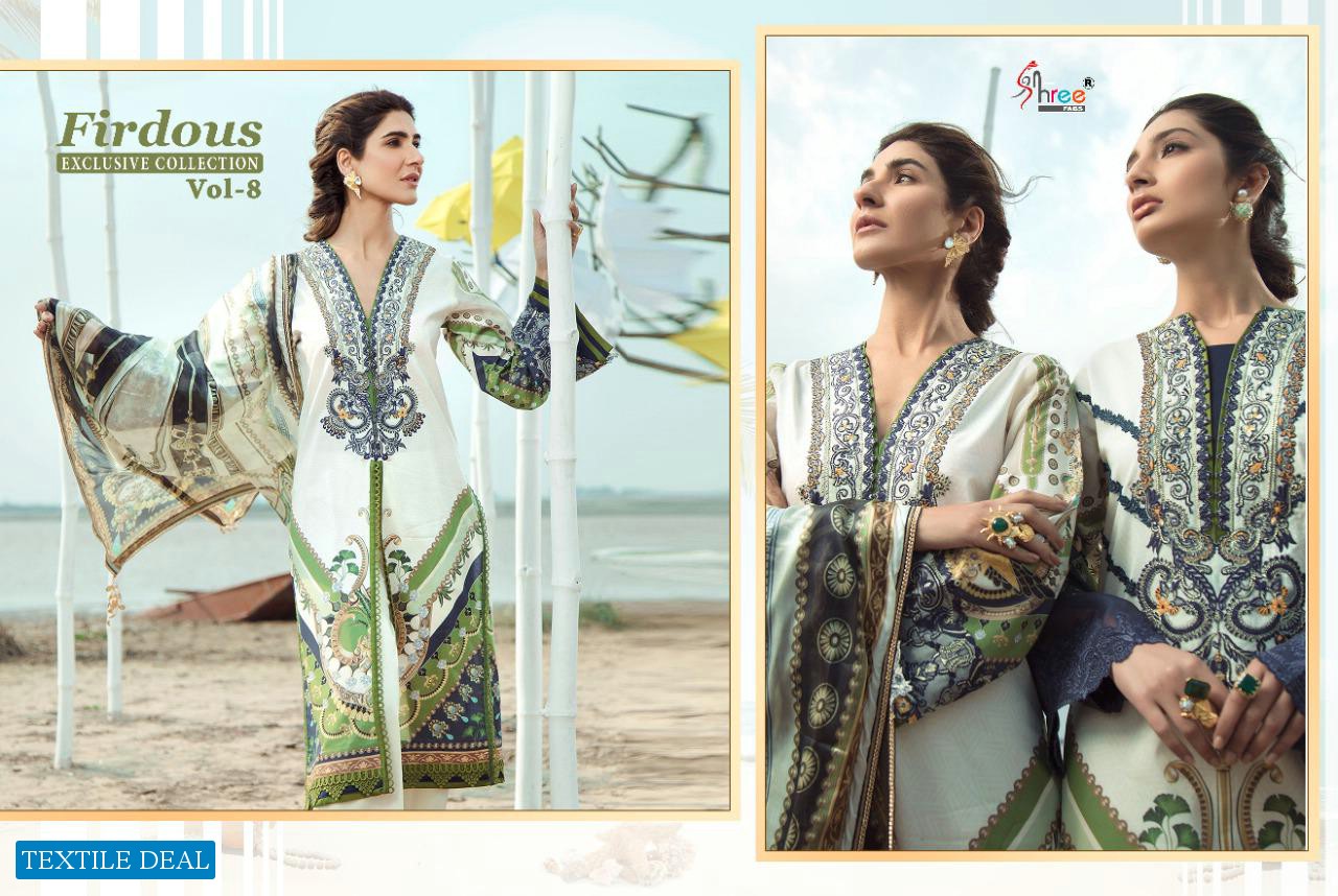 Shree Fab Firdous Exclusive Collection Vol-8 Wholesale Pakistani Concept Suits