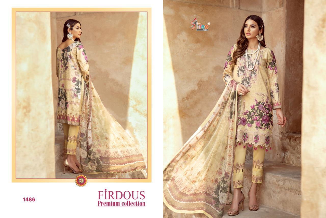 Shree Fab Firdous Premium Collection Wholesale Chiffon And Cotton Dupatta Pakistani Catalog