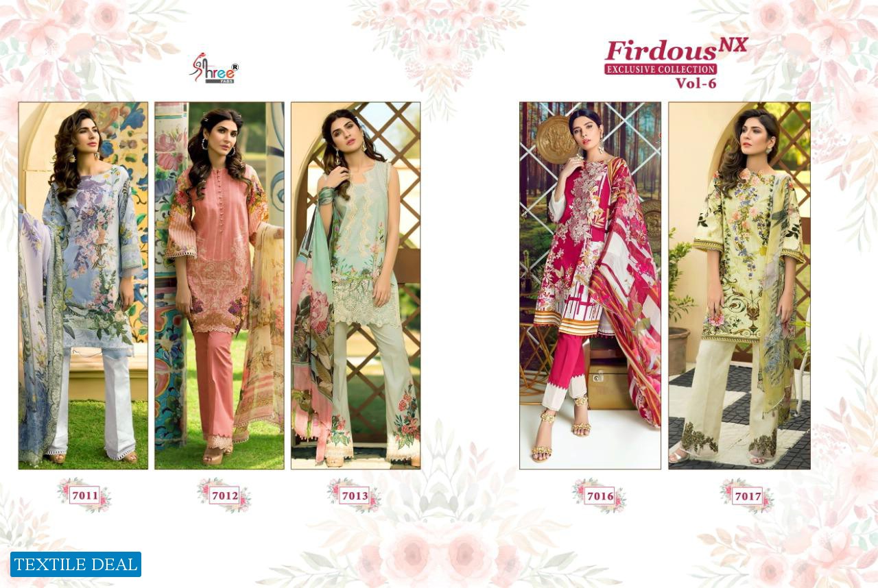Shree Fab Firdous Vol-6 NX Wholesale Shopping Pakistani Dress Material