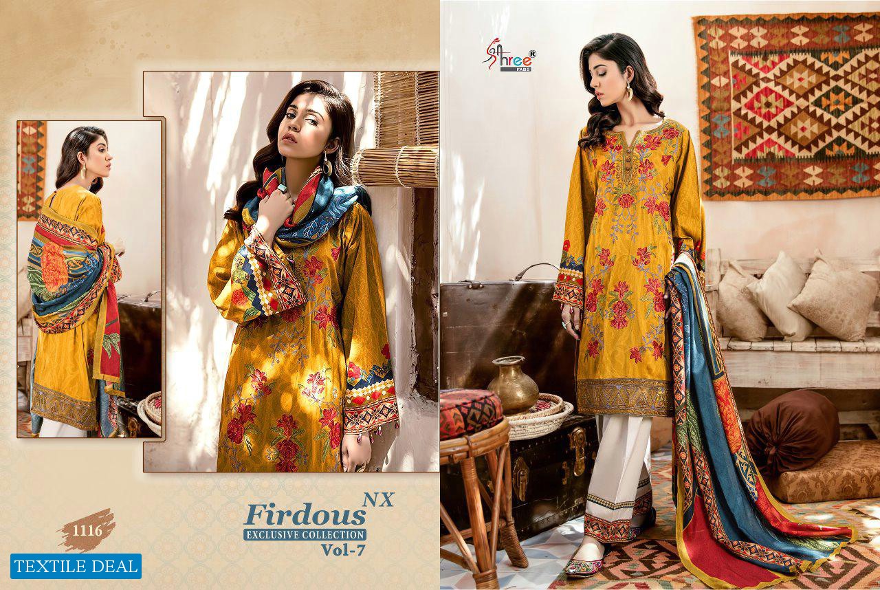 Shree Fab Firdous Vol-7 Nx Wholesale Pakistani Concept Dress Material