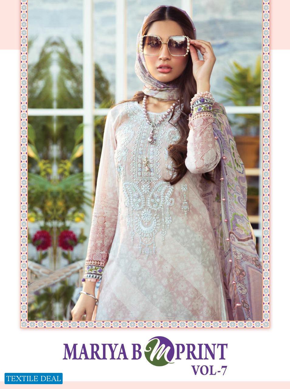 Shree Fab Mariya B M Print Vol-7 Wholesale Pure Cambric Pakistani Dress