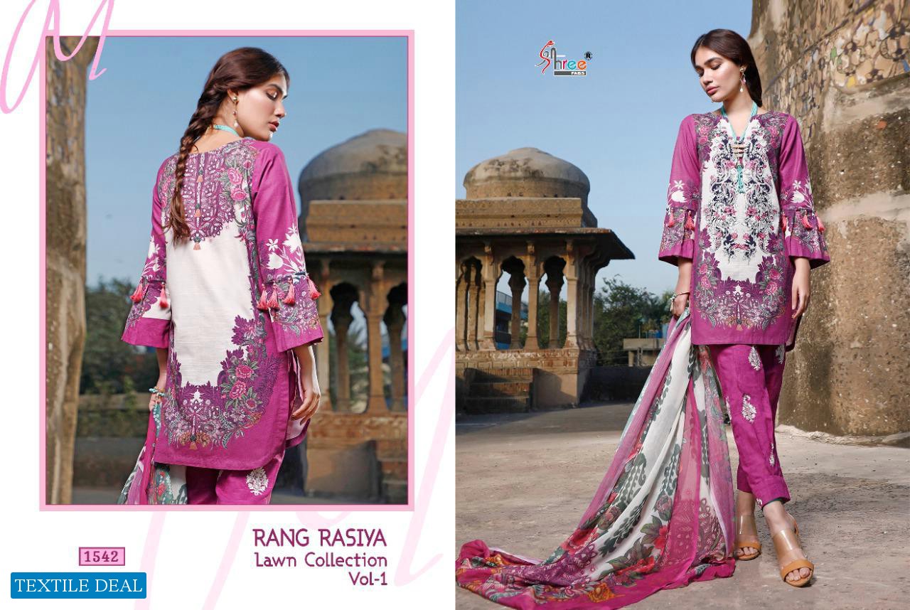 Shree Fab Rangrasiya Lawn Collection Vol-1 Wholesale Pakistani Dress