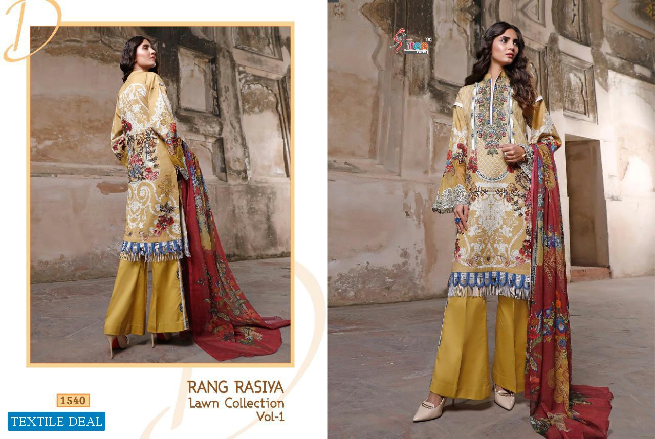 Shree Fab Rangrasiya Lawn Collection Vol-1 Wholesale Pakistani Dress