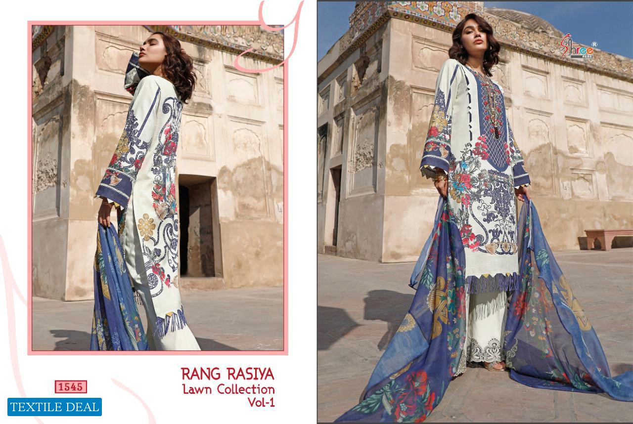 Shree Fab Rangrasiya Lawn Collection Vol-1 Wholesale Pakistani Dress