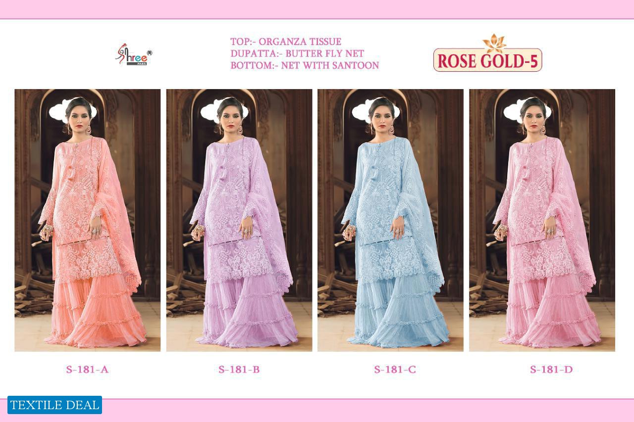 Shree Fab Rose Gold Vol-5 Wholesale Pakistani Concept Dress