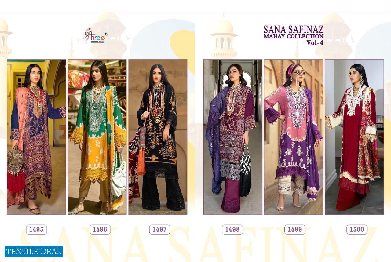 Shree Fab Sana Safinaz Mahay Collection Vol-4 Wholesale Pakistani Salwar Kameez