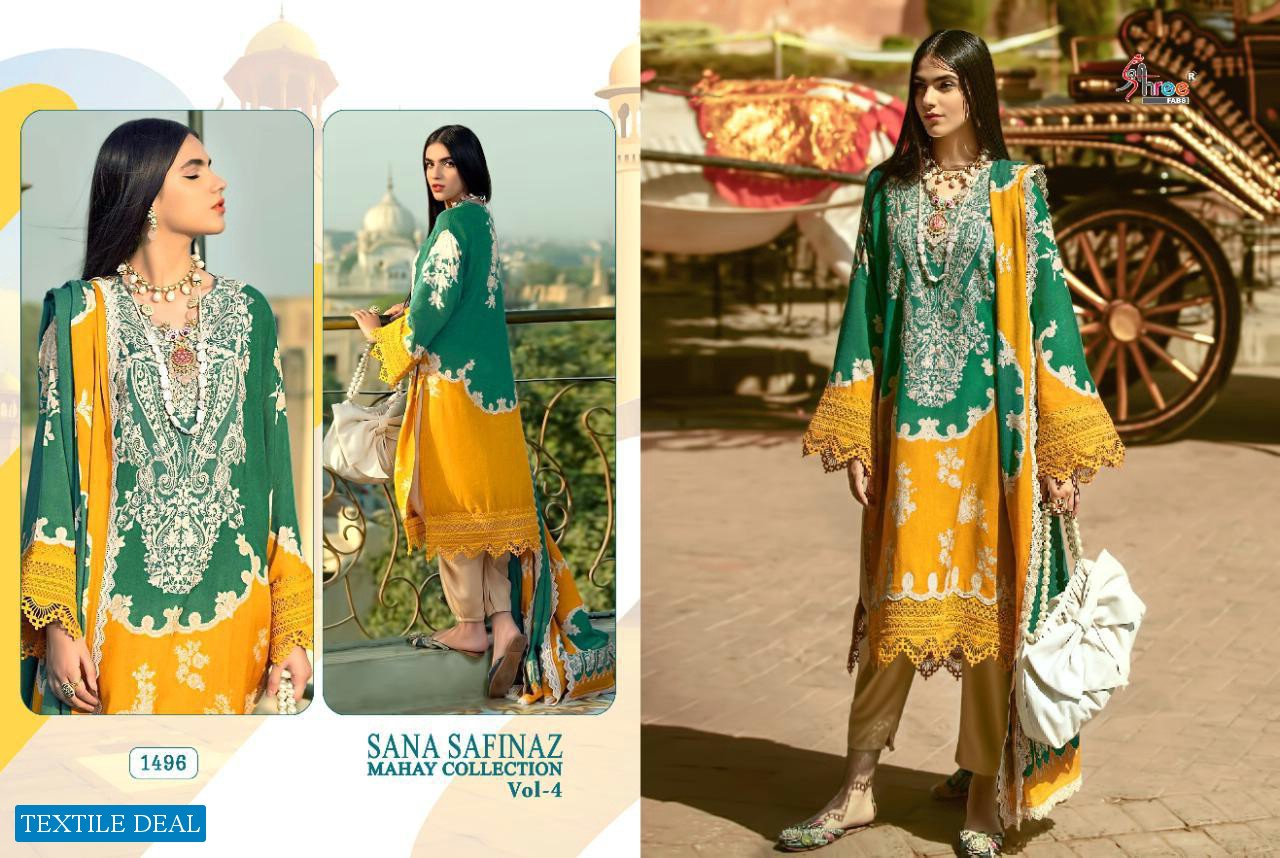 Shree Fab Sana Safinaz Mahay Collection Vol-4 Wholesale Pakistani Salwar Kameez