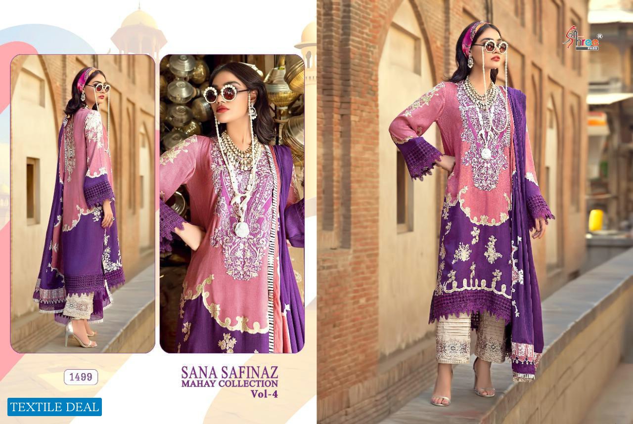 Shree Fab Sana Safinaz Mahay Collection Vol-4 Wholesale Pakistani Salwar Kameez