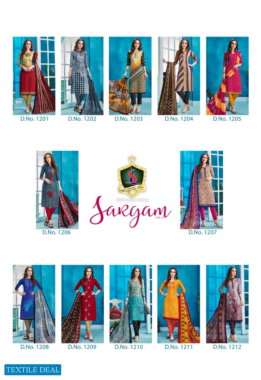 Shree Laxmi Printed Shargam Vol-12 Wholesale designer printed Dress Material