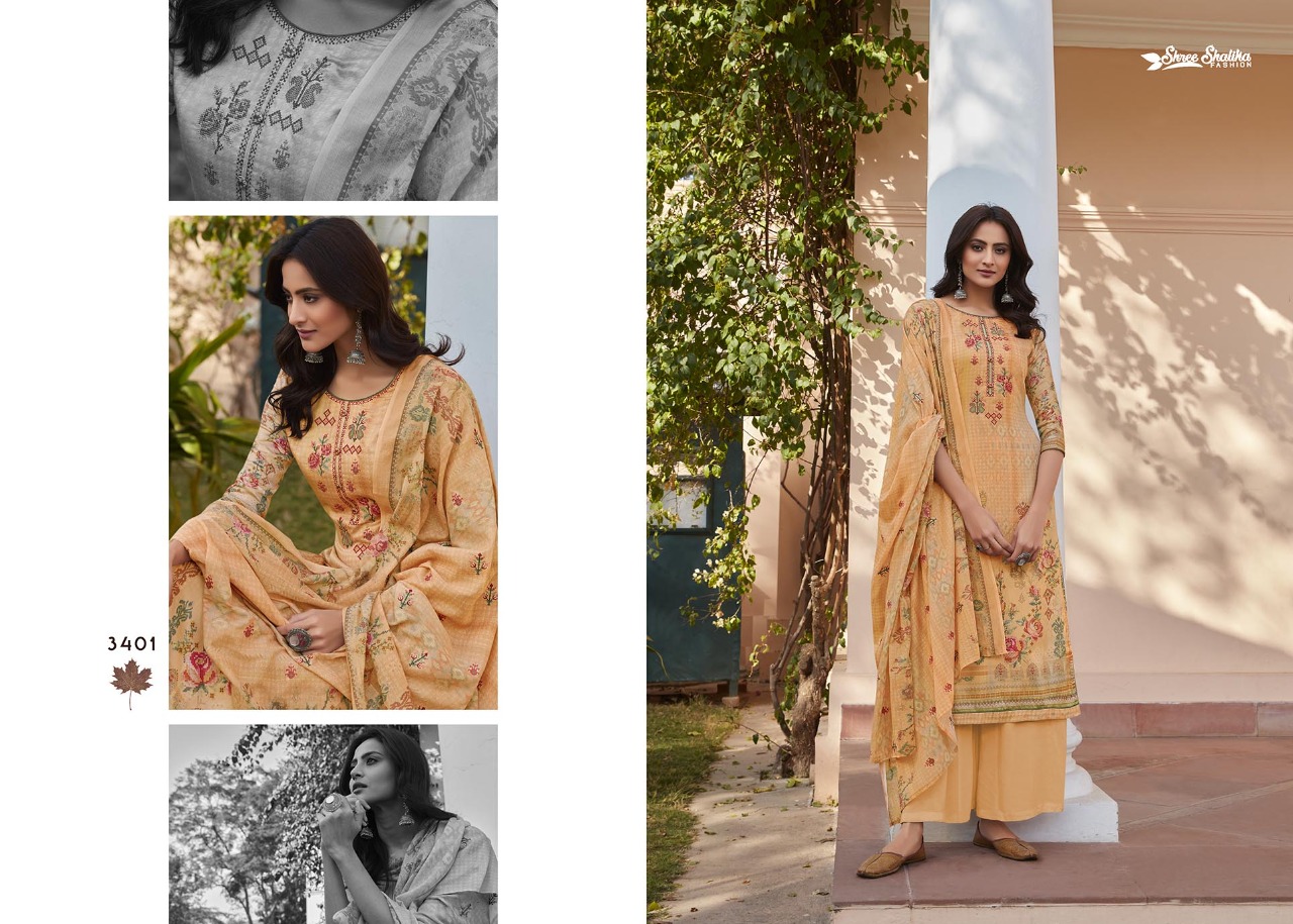 Shree Shalika Vol-70 Wholesale Cotton Digital Aari work Dress