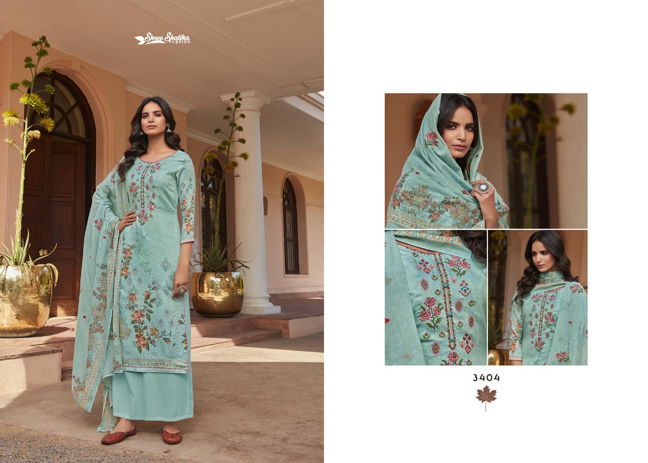 Shree Shalika Vol-70 Wholesale Cotton Digital Aari work Dress