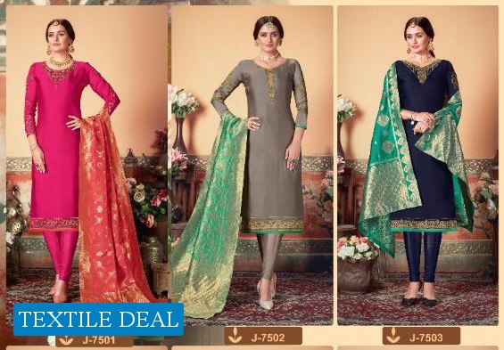 Siyoni Isla Wholesale Banarasi Straight Salwar Kameez