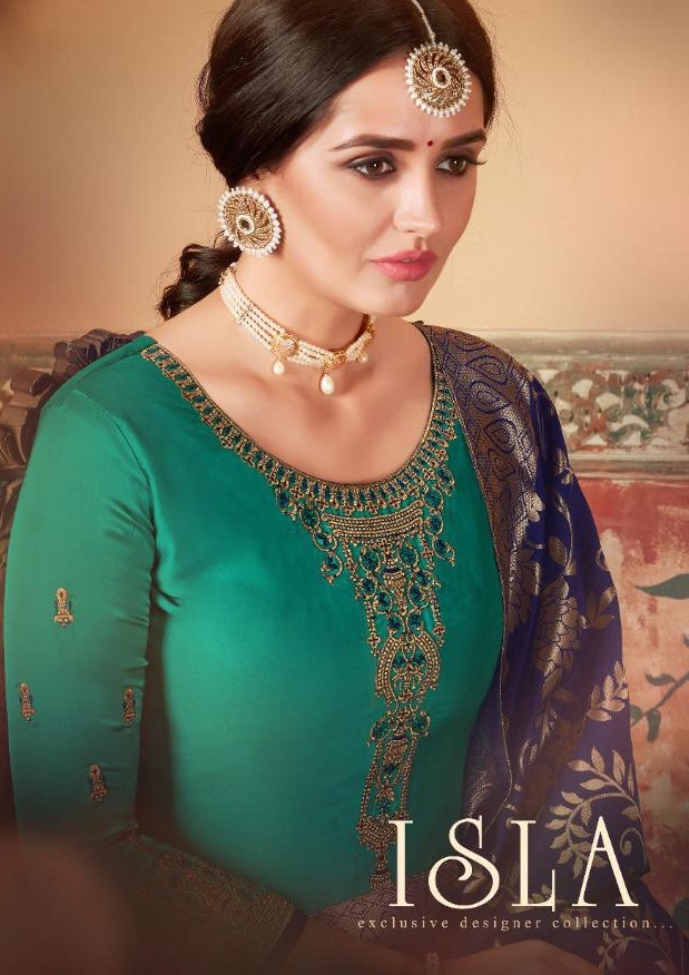 Siyoni Isla Wholesale Banarasi Straight Salwar Kameez