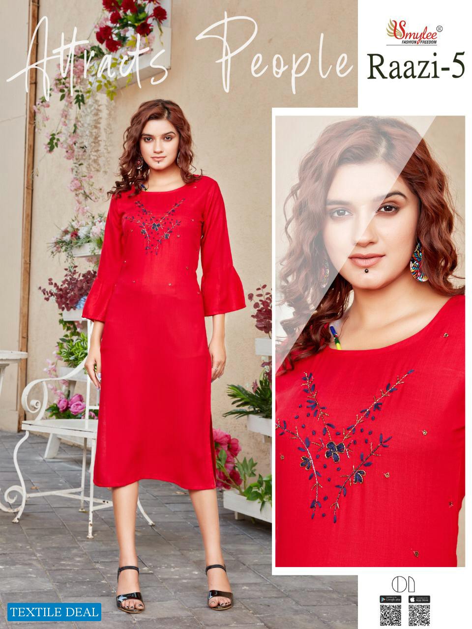 Smylee Raazi Vol-5 Wholesale Long Kurtis Catalog