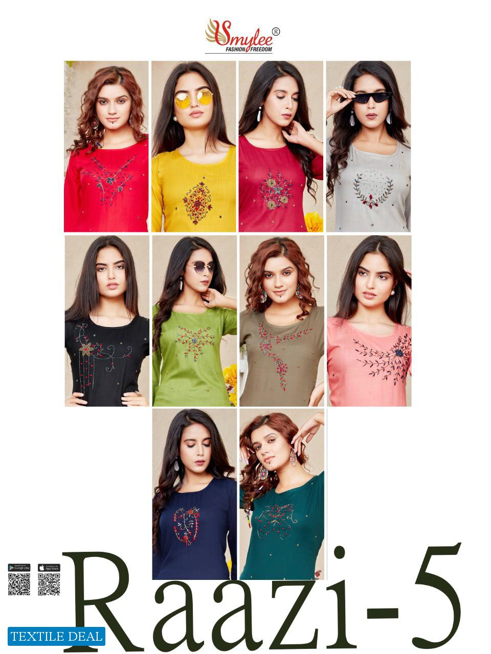 Smylee Raazi Vol-5 Wholesale Long Kurtis Catalog