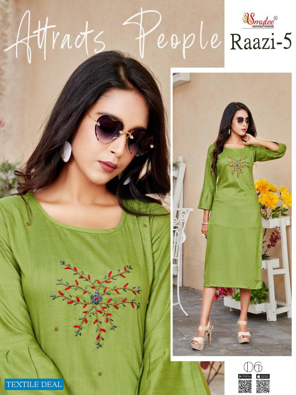 Smylee Raazi Vol-5 Wholesale Long Kurtis Catalog