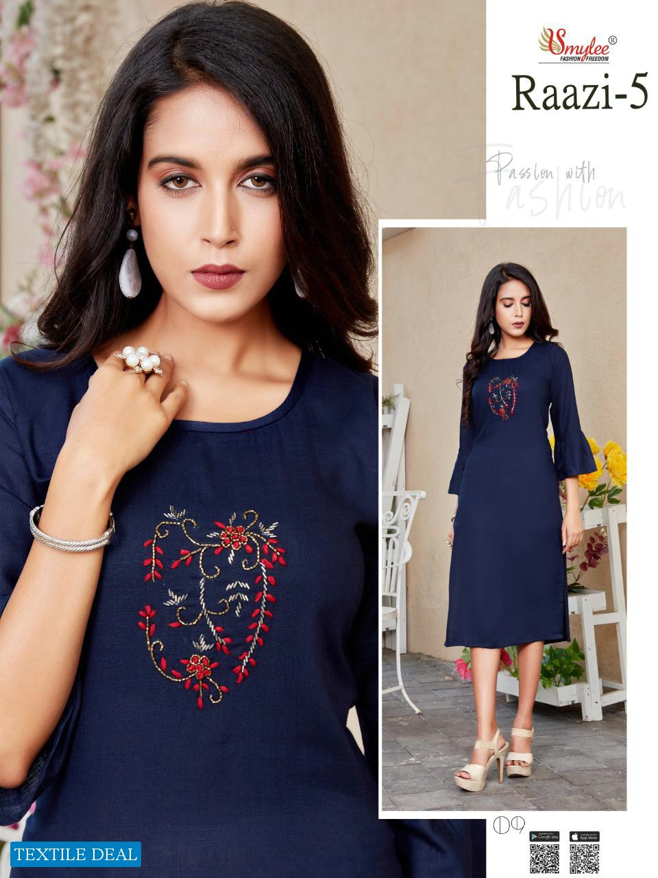 Smylee Raazi Vol-5 Wholesale Long Kurtis Catalog