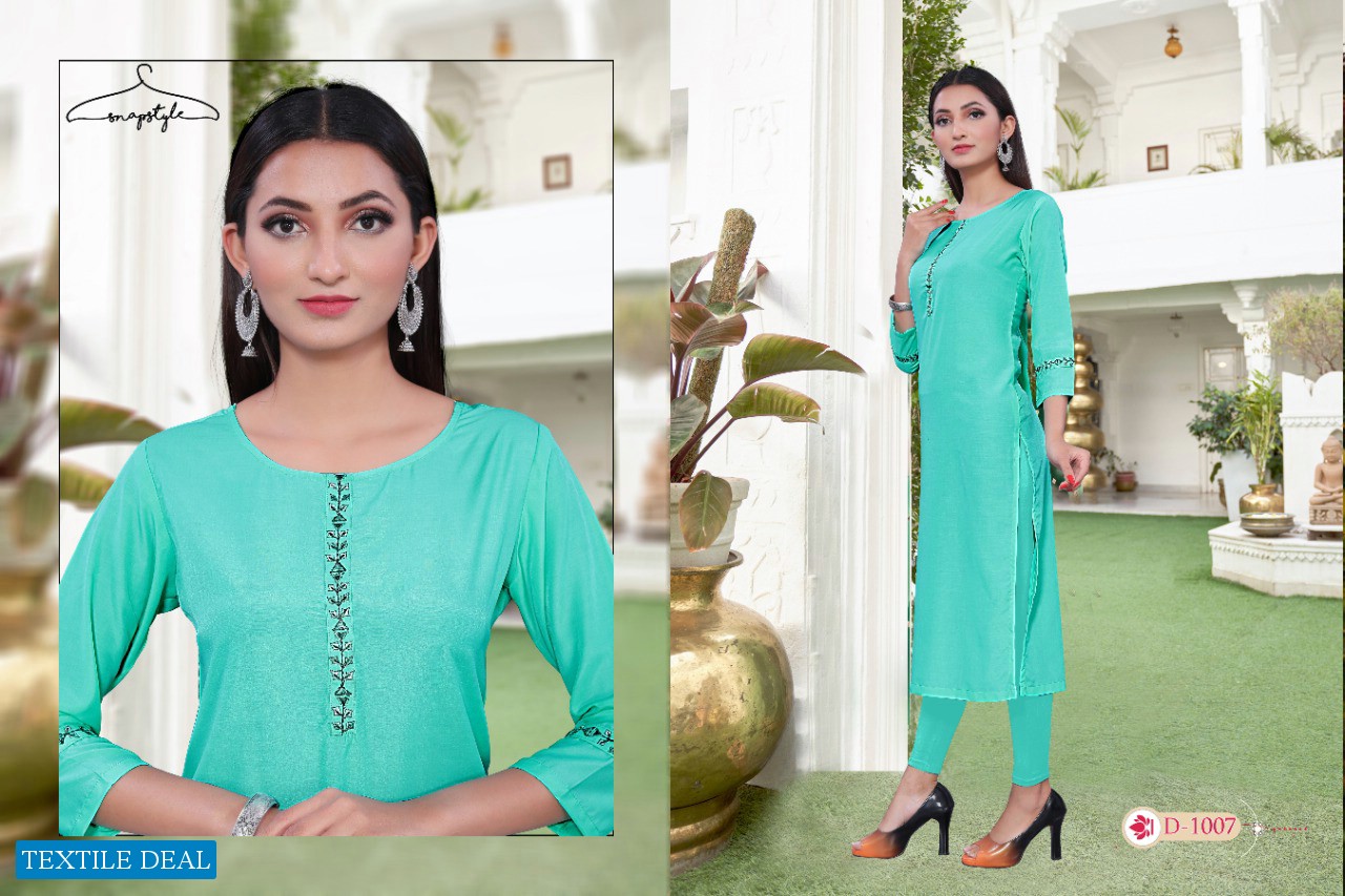 Snapstyle Maskari Wholesale Embroidery Kurtis