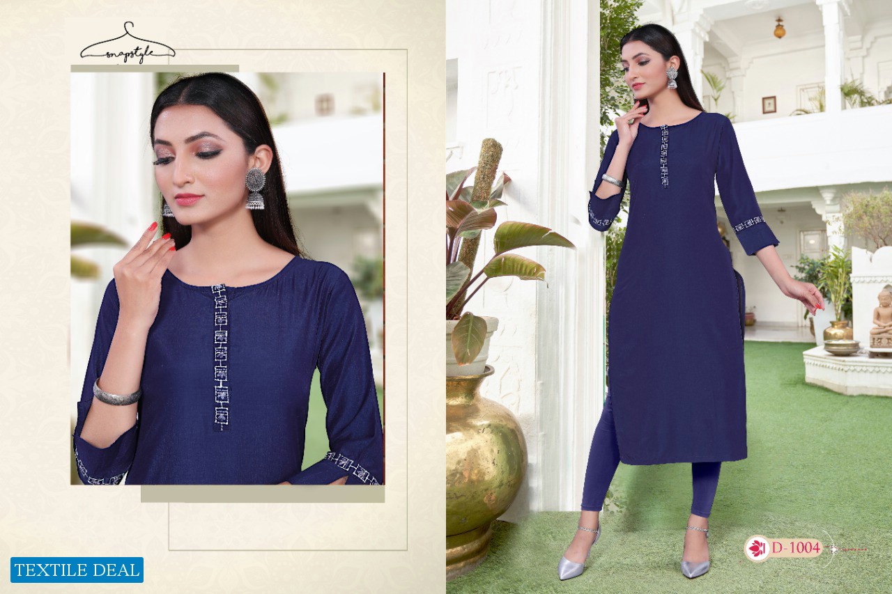 Snapstyle Maskari Wholesale Embroidery Kurtis