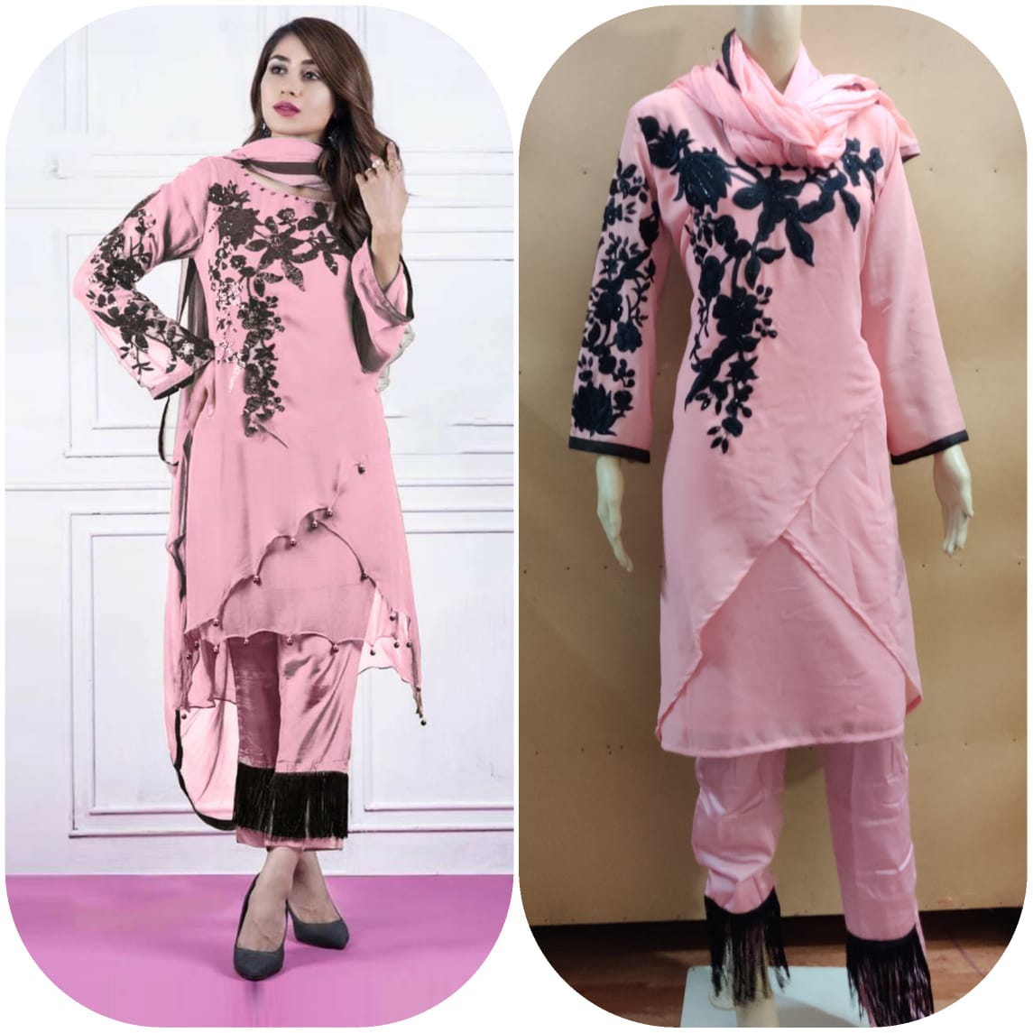 Sophisticated pret Pink colour Collection wholesale in india