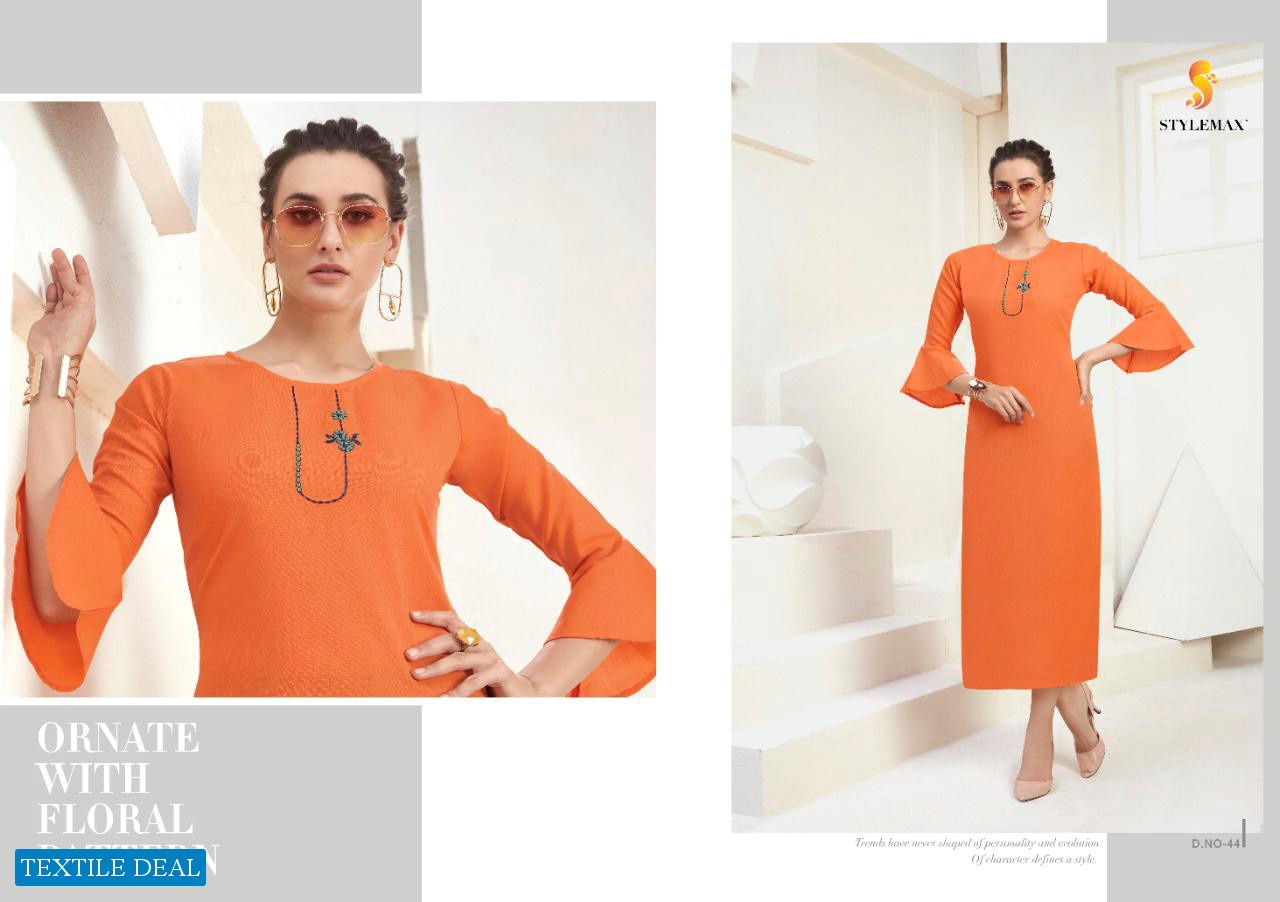 Stylemax Calista Nx Wholesale Embroidery Work Kurtis