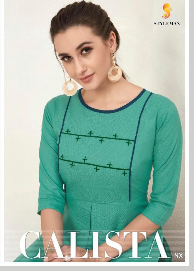 Stylemax Calista Nx Wholesale Embroidery Work Kurtis