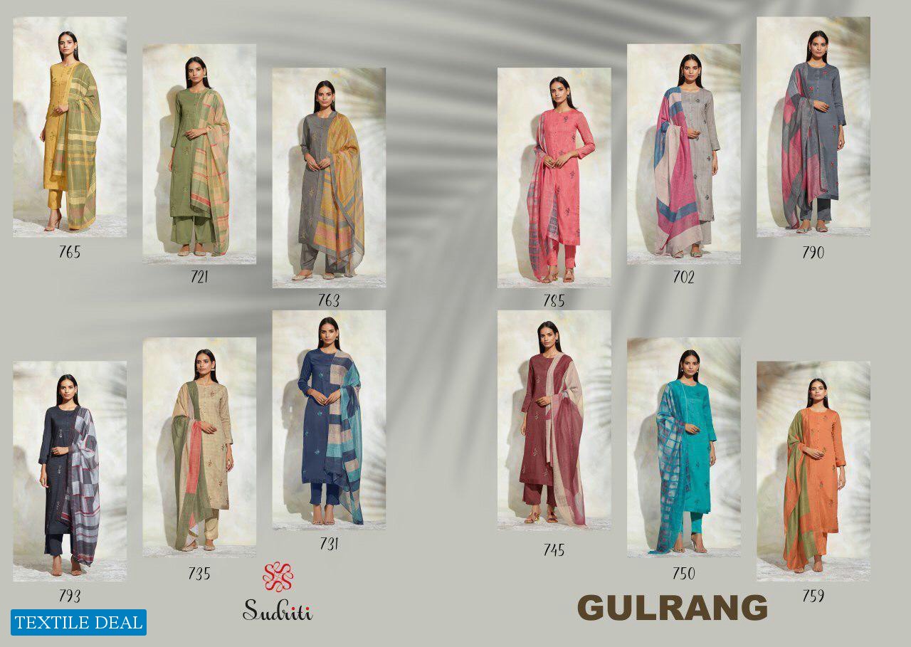 Sudriti Gulrang Wholesale Shopping Cotton Satin Dress Material