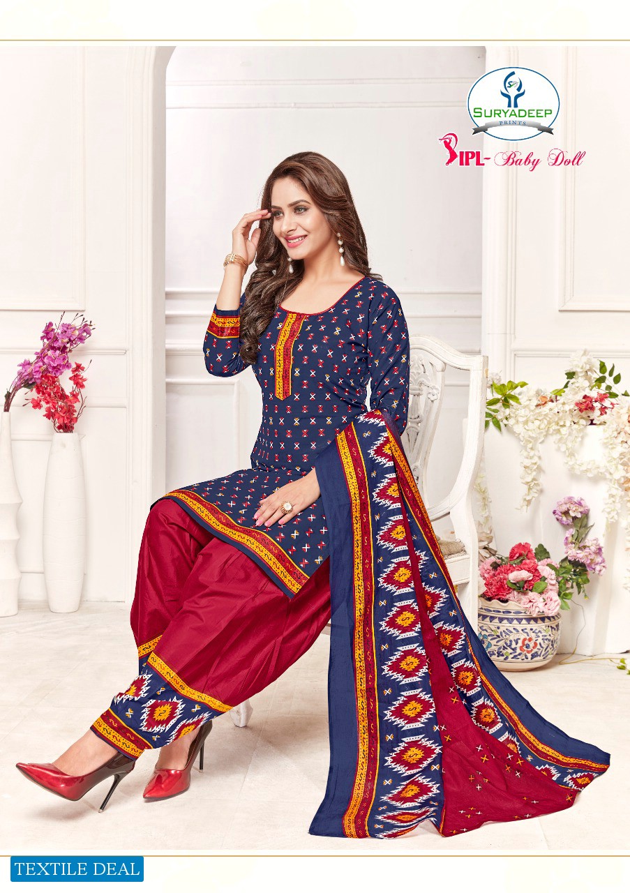 Suryadeep Ipl Baby Doll Vol-3 Wholesale Pure Designer Cotton Printed Dress Material