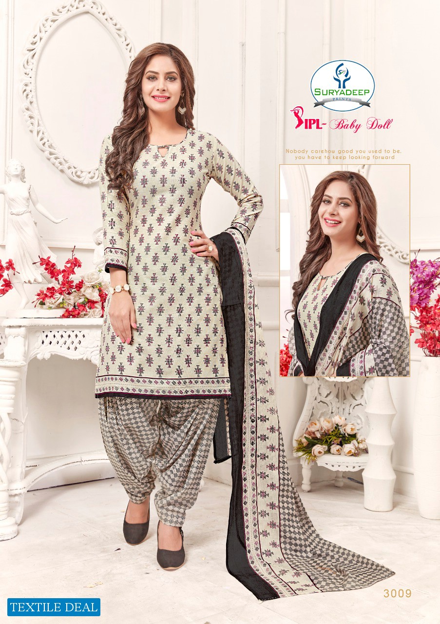 Suryadeep Ipl Baby Doll Vol-3 Wholesale Pure Designer Cotton Printed Dress Material