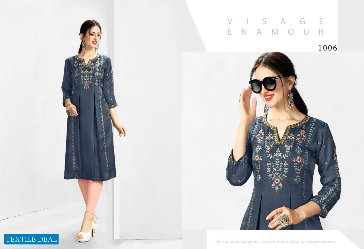 Sweety Kashmiri Silk Fabrics Long Kurtis