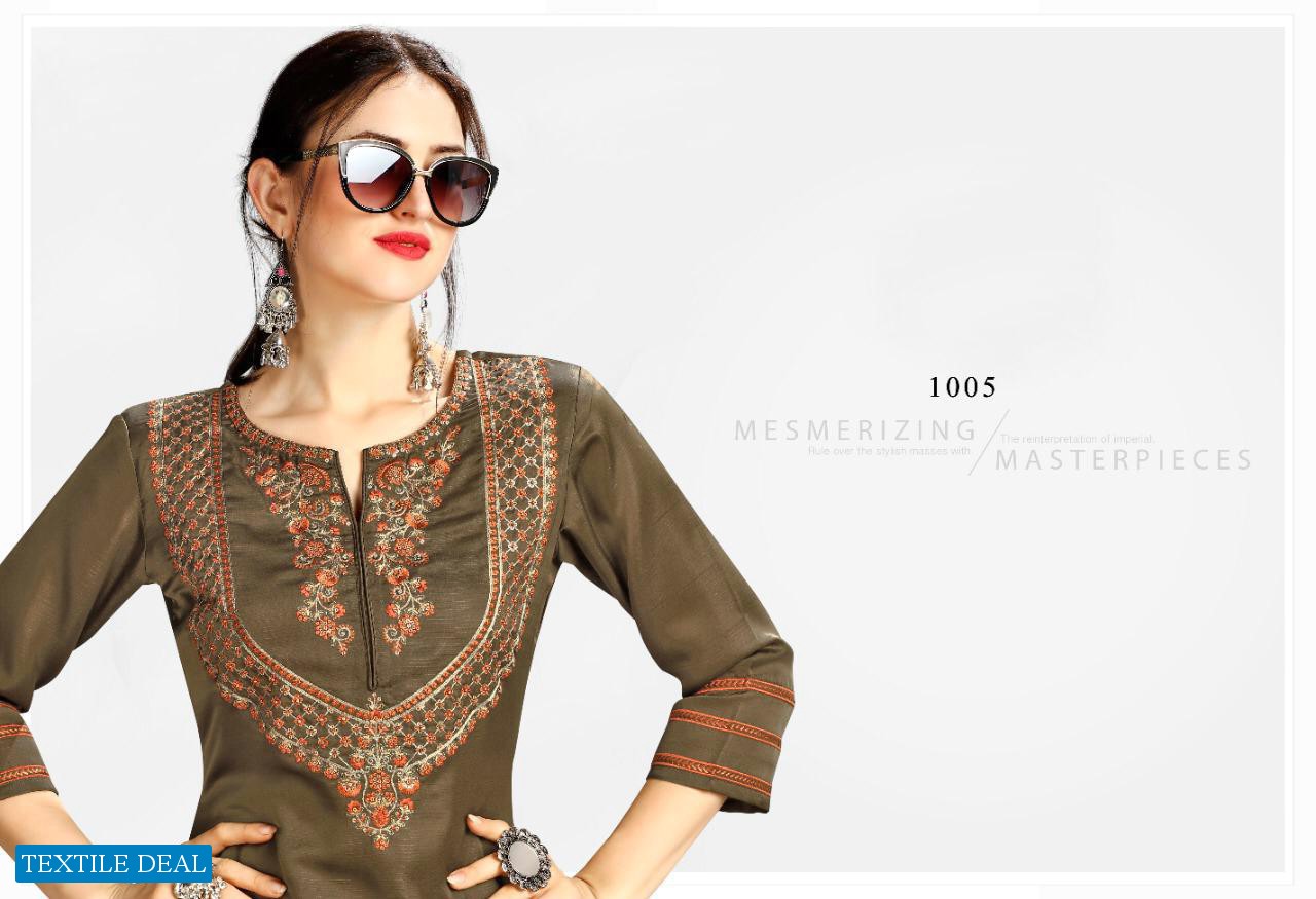 Sweety Kashmiri Silk Fabrics Long Kurtis