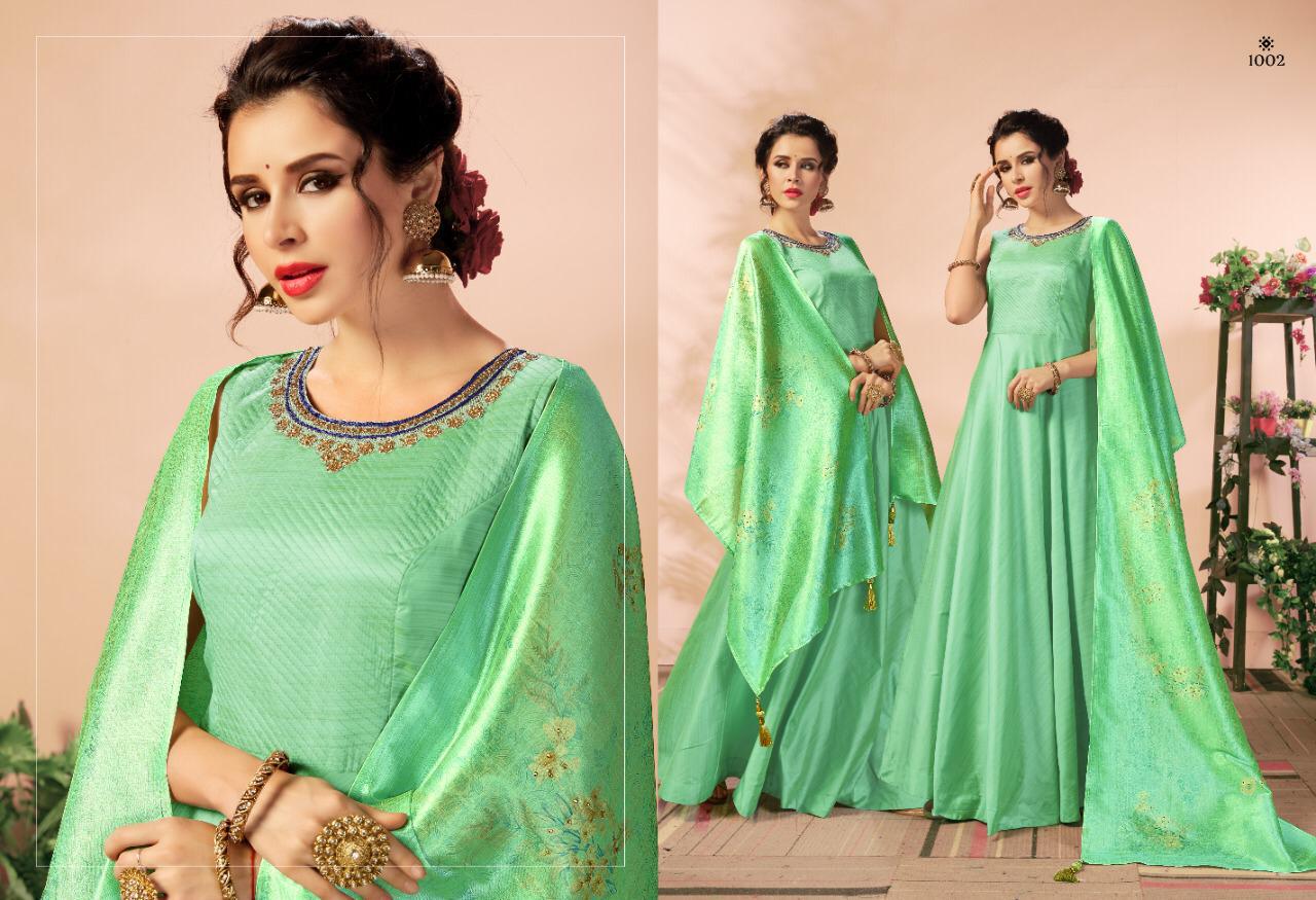 Sweety Phantom Wholesale Fancy Silk Gown With Dupatta