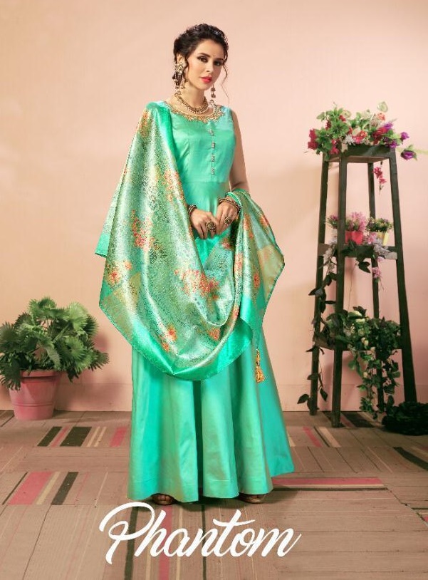 Sweety Phantom Wholesale Fancy Silk Gown With Dupatta