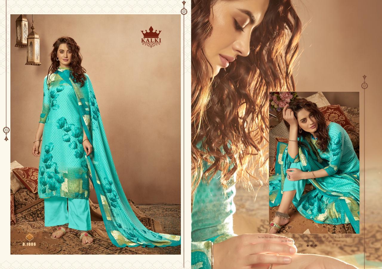 TABRIZ BY KALKI PASHMINA DIGITAL PRINTED DRESS MATERIALS SELLER