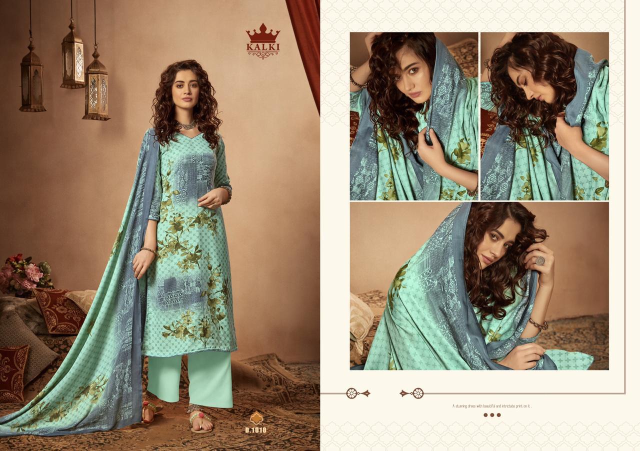 TABRIZ BY KALKI PASHMINA DIGITAL PRINTED DRESS MATERIALS SELLER