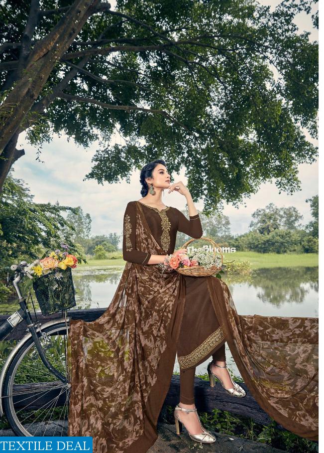 TANISHK FASHION ROYAL SILK VOL 8 PURE FRENCH PRINT CRAPE WORK SALWAR SUIT COLLECTION