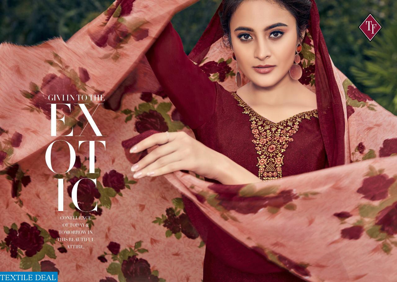 TANISHK FASHION ROYAL SILK VOL 8 PURE FRENCH PRINT CRAPE WORK SALWAR SUIT COLLECTION