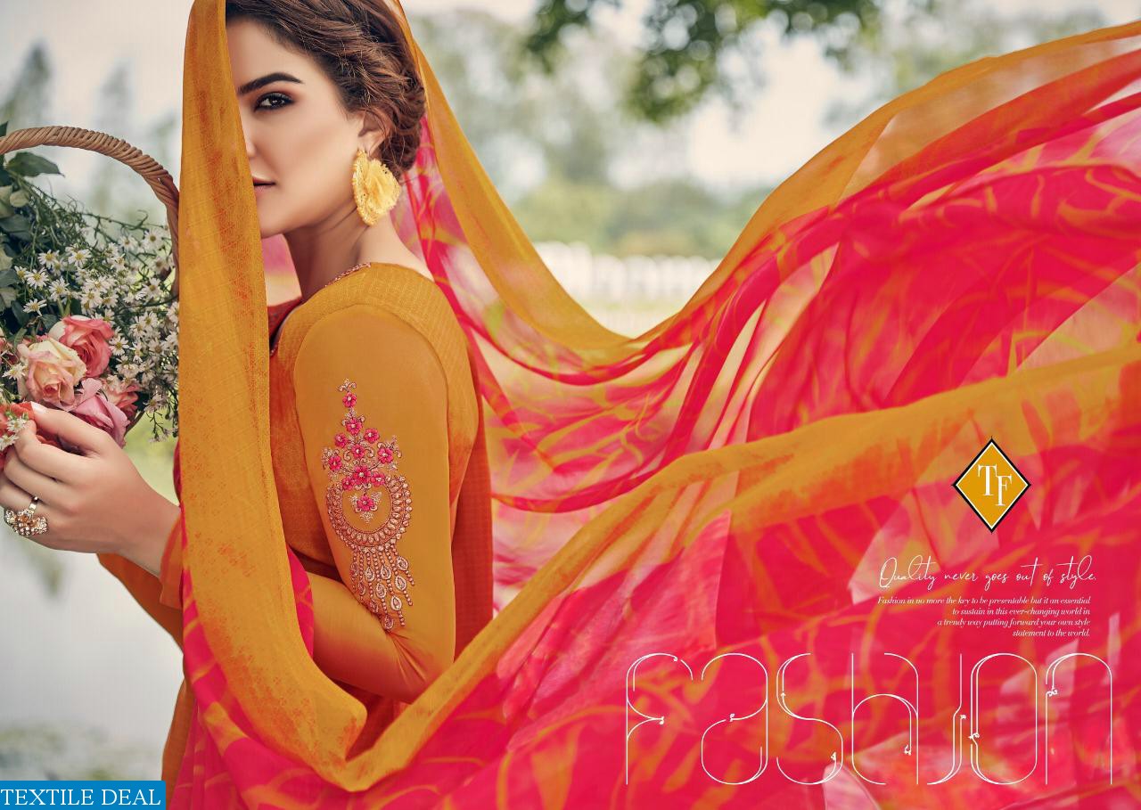 TANISHK FASHION ROYAL SILK VOL 8 PURE FRENCH PRINT CRAPE WORK SALWAR SUIT COLLECTION