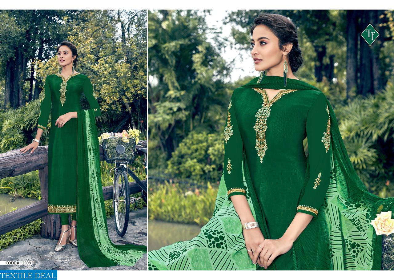 TANISHK FASHION ROYAL SILK VOL 8 PURE FRENCH PRINT CRAPE WORK SALWAR SUIT COLLECTION