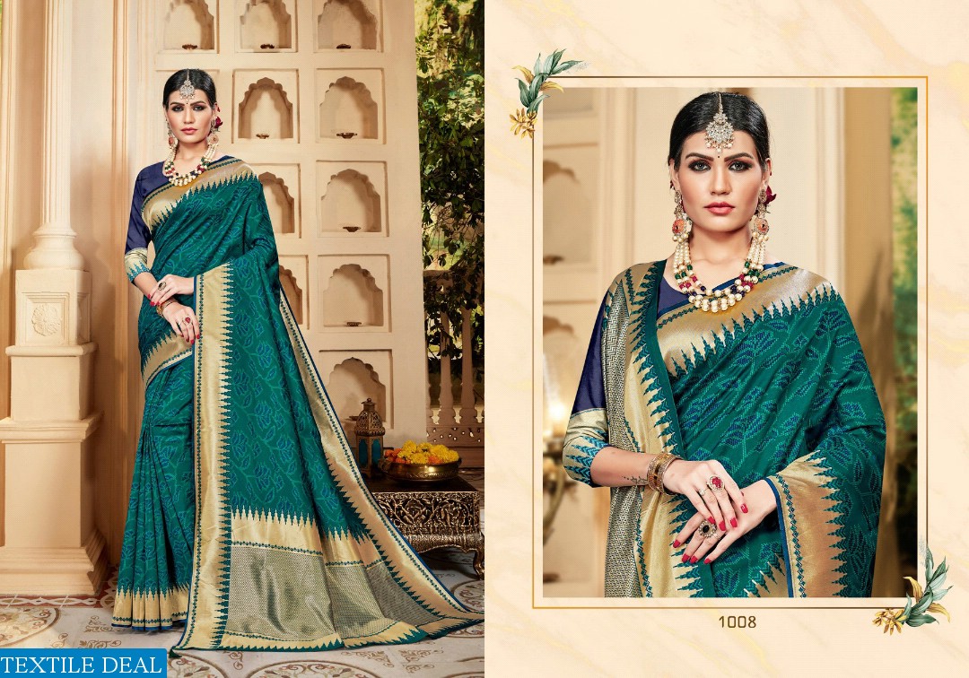 TARUN KANGNA FEMINA SILK RICH PALLU INDIAN LADIES WEAR SAREE TRADER IN SURAT MARKET