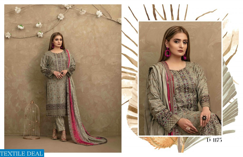 TAWAKKAL FESTIVE EID FANCY EMBROIDERD LAWN SEMI-STICH COLLECTION