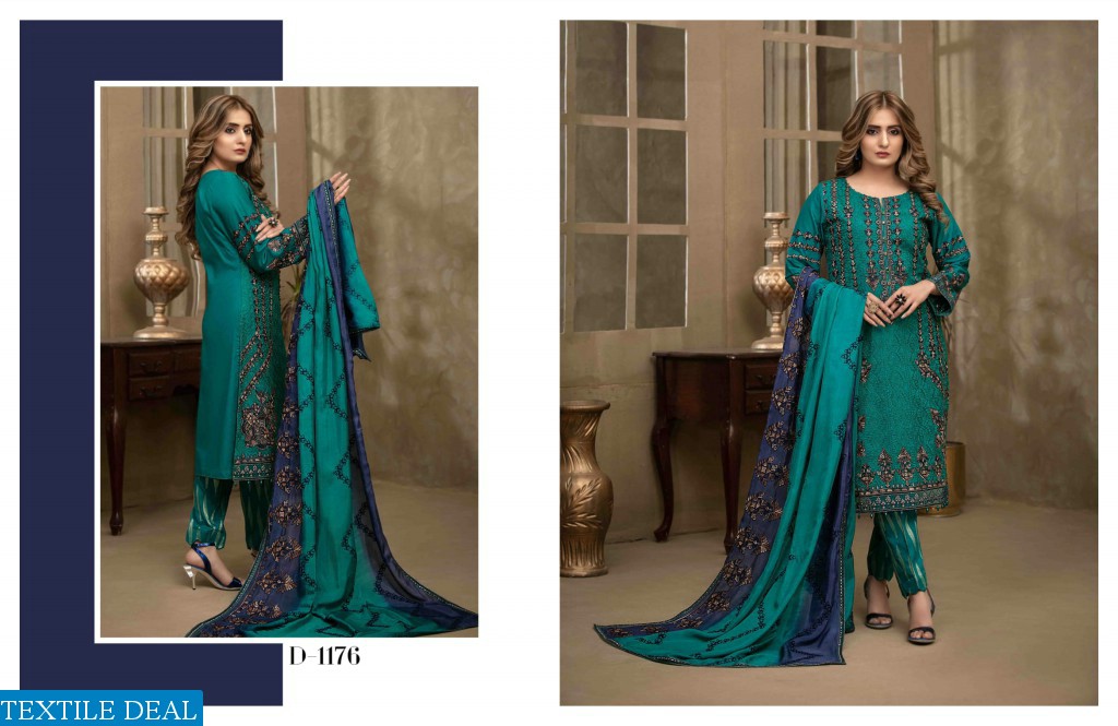 TAWAKKAL FESTIVE EID FANCY EMBROIDERD LAWN SEMI-STICH COLLECTION