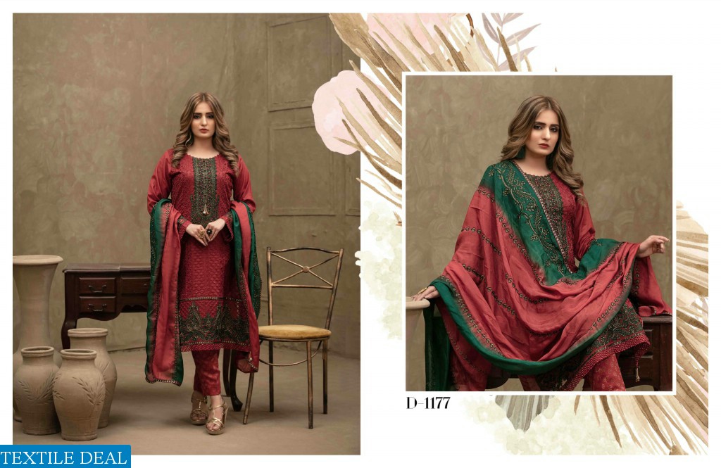 TAWAKKAL FESTIVE EID FANCY EMBROIDERD LAWN SEMI-STICH COLLECTION